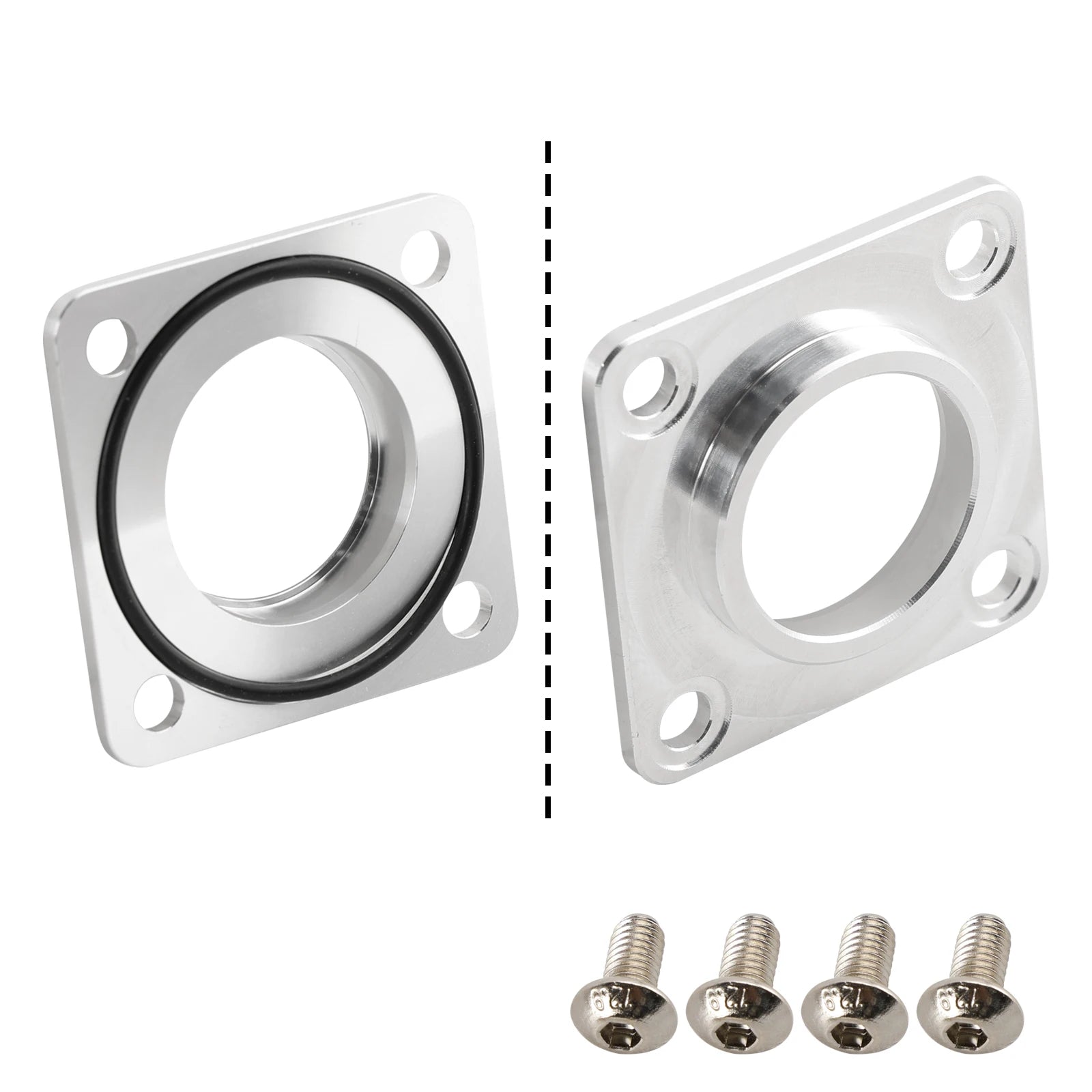 Set: CNC Dichtkappe M500/M700, mit O-Ring und Schrauben, Violett - für Simson S51, S53, S70, S83, SR50, SR80, KR51/2