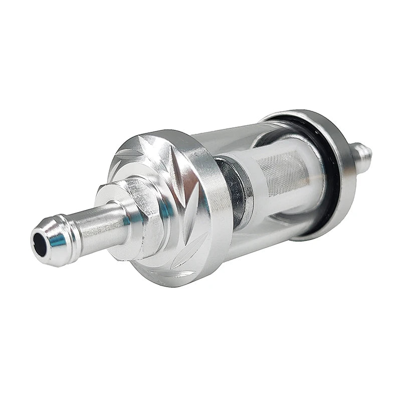 CNC Benzinfilter eloxiert 6mm 7mm 8mm für Simson S50 S51 S70 S53 SR50 Spatz Star Sperber Habicht MZ ETZ TS ES ETS 125 150 NSU Max Lux Kreidler Hercules Tuning Filter