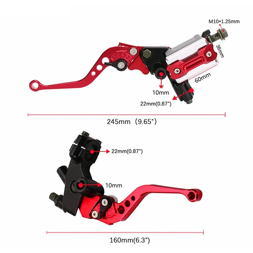 CNC Handhebel Eloxiert (Kupplungs u. Bremshebel für Scheibenbremse)