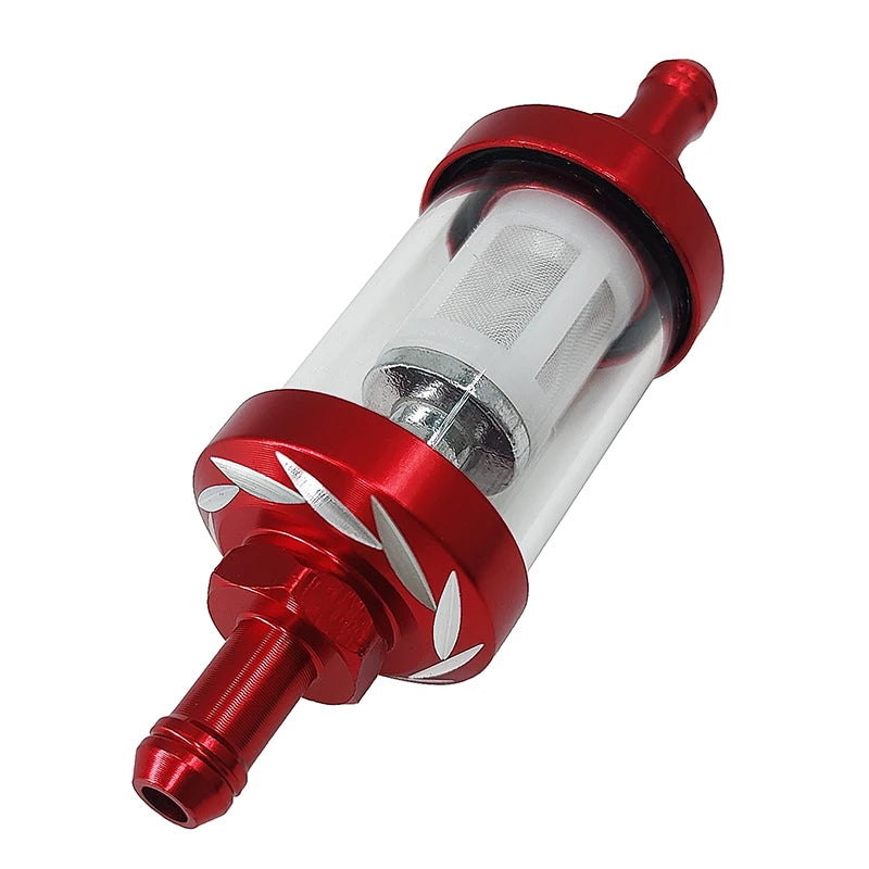 CNC Benzinfilter eloxiert 6mm 7mm 8mm für Simson S50 S51 S70 S53 SR50 Spatz Star Sperber Habicht MZ ETZ TS ES ETS 125 150 NSU Max Lux Kreidler Hercules Tuning Filter